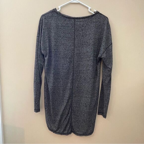 ROCK & REPUBLIC MEDIUM TIE FRONT BLOUSE BLACK/DARK GRAY - Picture 3 of 7